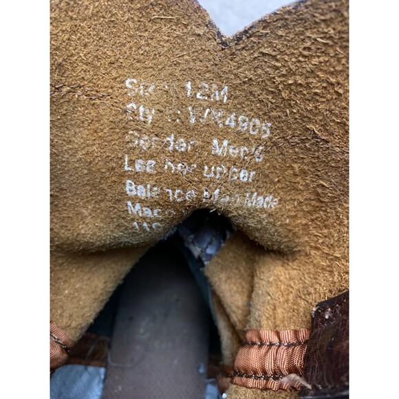 Justin Boots Mens 12 Leather Screwdriver Light Work Brown Pull-On WK4905 - Picture 6 of 7